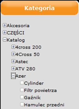 Strona7 Wybierz w menu Kategoria pojazd, a następnie z listy Odnajdź interesujące Cię części.