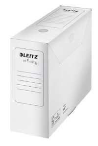Leitz Infinity główne cechy / korzyści Kolekcja pudeł, kontenerów i teczek zgodnych z normą ISO 16245-A potwierdzone przez PTS -The Paper Technology Specialist w Niemczech * Wykonane w 100% z
