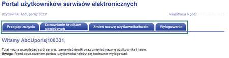 Rys. 2 Zgłoszenie nowego użytkownika 2.3. Nazwę użytkownika i hasło należy wpisać w takiej formie, w jakiej zostały one przesłane pocztą elektroniczną (należy zwrócić uwagę na wielkość liter).