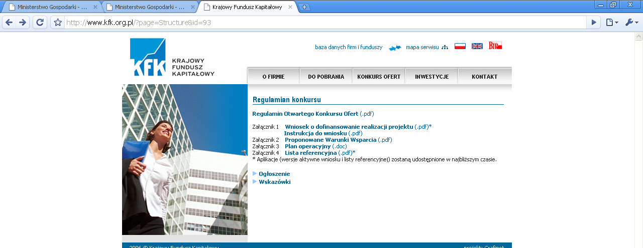 Przygotowanie wniosku Wniosek o dofinansowanie do Działania PO IG 3.2.