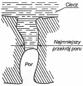 III. Nieprzelotowe: a) proste i butelkowe b) 3limakokszta*tne c) p,tlowokszta*tne Rys. 4. Rodzaje porów wyst,puj(ce w CTP.