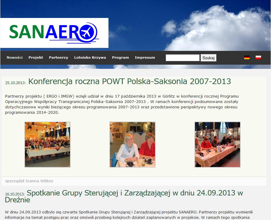 W ramach działania 4 Opracowano dwujęzyczną stronę internetową