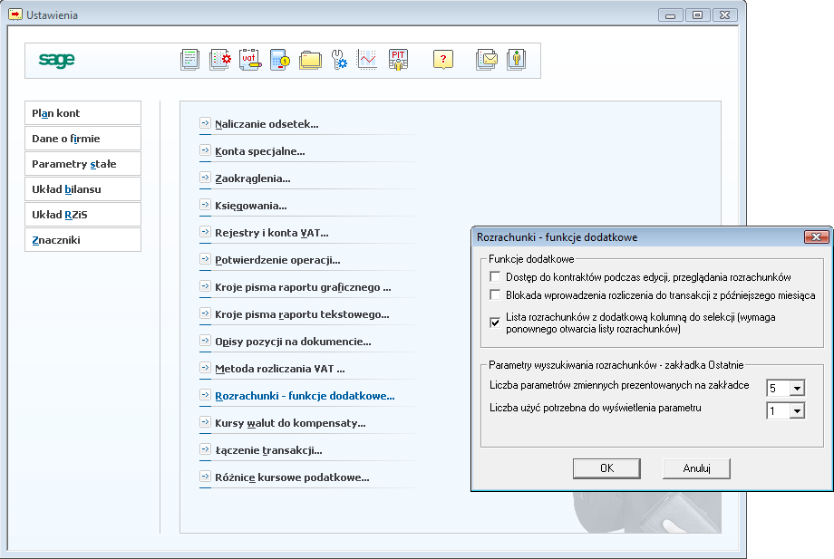 Współpraca Modułu Forte Finanse i Księgowość z programem PC Dłużnik, Sage sp. z o.o. Strona 7 z 10 3.