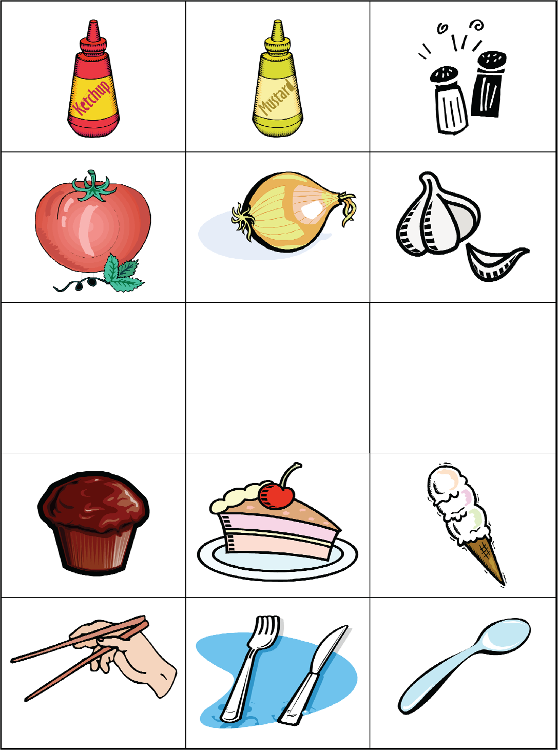 Food Chart 2 Likes & Dislikes Wykaz