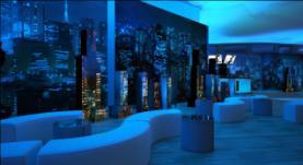 Na komplet scenografii 007 Decor Show dla przestrzeni około 400m2 strefa imprezy i 200m2 strefa chillout składają się następujące elementy: Obrotowa scena o średnicy 5m 007 Decor Show Budowle z