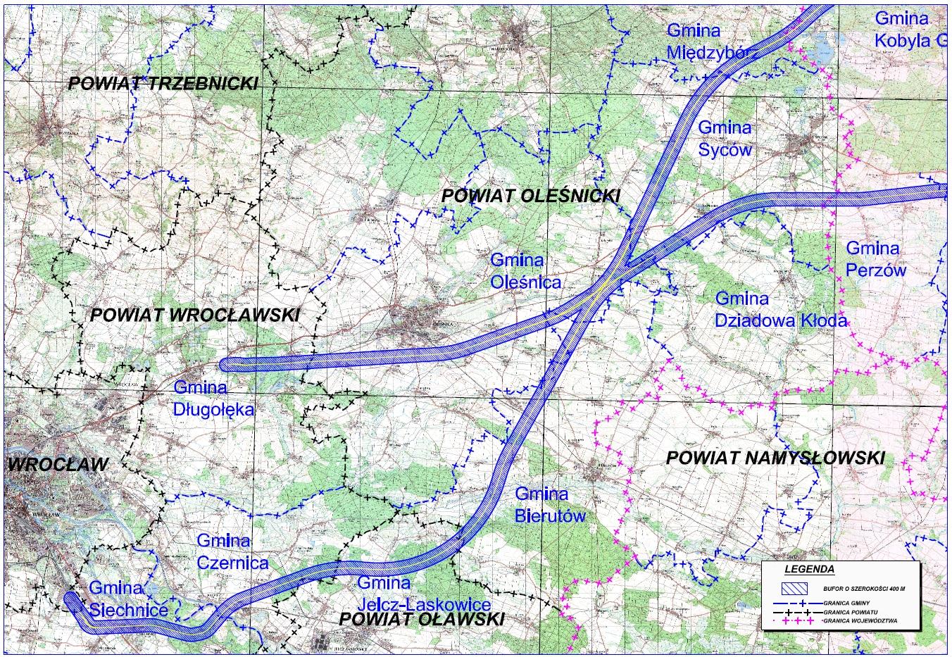 Trasowanie szczegółowe województwo