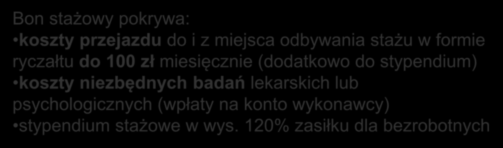 Bon stażowy art. 66l.