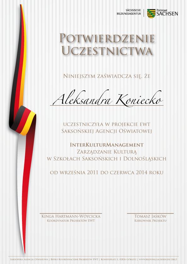 TEILNAHMEBESTÄTIGUNG