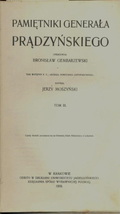 2 Gen. Ignacego Prądzyńskiego Memorjał o wojnie Rosji z Austrją i Prusami = Mémoire du G-al Ignace Prądzyński au sujet de la guerre de la Russie contre l'autriche et la Prusse / z fr. przeł.