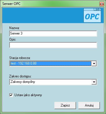 Łatwość konfiguracji InPro OPC daje możliwość realizowania prostych, funkcjonalnych obiektów, używając konfiguracji domyślnej, tworzonej przy pobieraniu konfiguracji z systemu InPro Siemens SPC lub