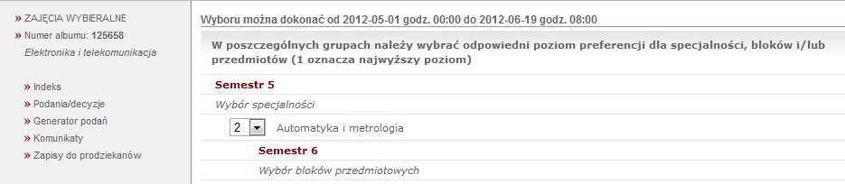 Portal studenta /