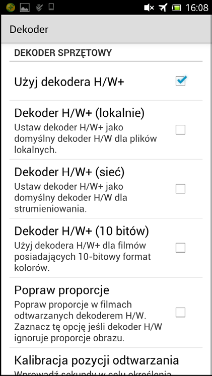 Android systemem APP będzie korzystać z programu do odtwarzania filmów, który jest ustawiony jako domyślny w urządzeniu inteligentnym.