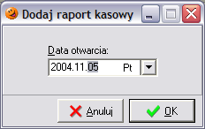 18. Kasa 18.1 Raporty kasowe Istnieją dwa sposoby tworzenia raportów kasowych. Pierwszy sposób ręczne utworzenie raportu jest możliwy tylko w przypadku, gdy użytkownik ma odpowiednie uprawnienia.
