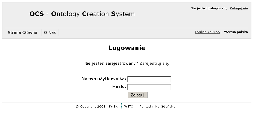 104 DODATEK A. INSTRUKCJA OBSŁUGI SYSTEMU Rysunek A.1: Główny szablon strony. treść strony - element przedstawiający treść główną strony.