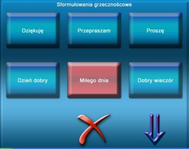 codziennego, tj. np. Chce mi się jeść, Źle się czuję etc. Wirtualna Klawiatura umożliwia wprowadzanie dowolnego tekstu za pomocą wzroku.