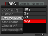 Ustawienia zaawansowane Poniżej opisano operacje wykonywane w menu, które są potrzebne do konfiguracji różnych ustawień aparatu. Używanie menu ekranowych. Przykładowe operacje menu ekranowego 1.