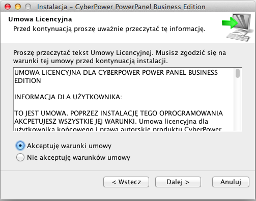 Postępuj zgodnie z poniższymi krokami: Kliknij na przycisk Next aby rozpocząć instalację. Zaakceptuj warunki licencji. Wybierz komponent.