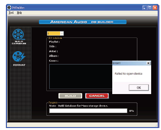 DATABASE BUILDER (TYLKO PC) Jak sformatować urządzenie pamięci. 1. Wybierz urządzenie w menu rozwijanym. 2. Kliknij Format, w menu w lewej kolumnie. 3. Kliknij Format. Aby rezultat był jak najlepszy ustaw rozmiar klastera na Auto.