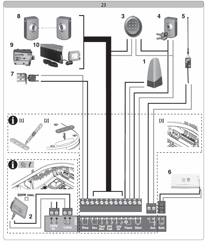 PODŁĄCZENIA ELEKTRYCZNE (rys.