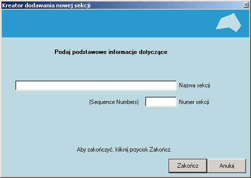 Sekcje Aby dodać centralę należy w eksploratorze zaznaczyć zakładkę FC700A/Obszar 1,2,3,4 Następnie klikamy z