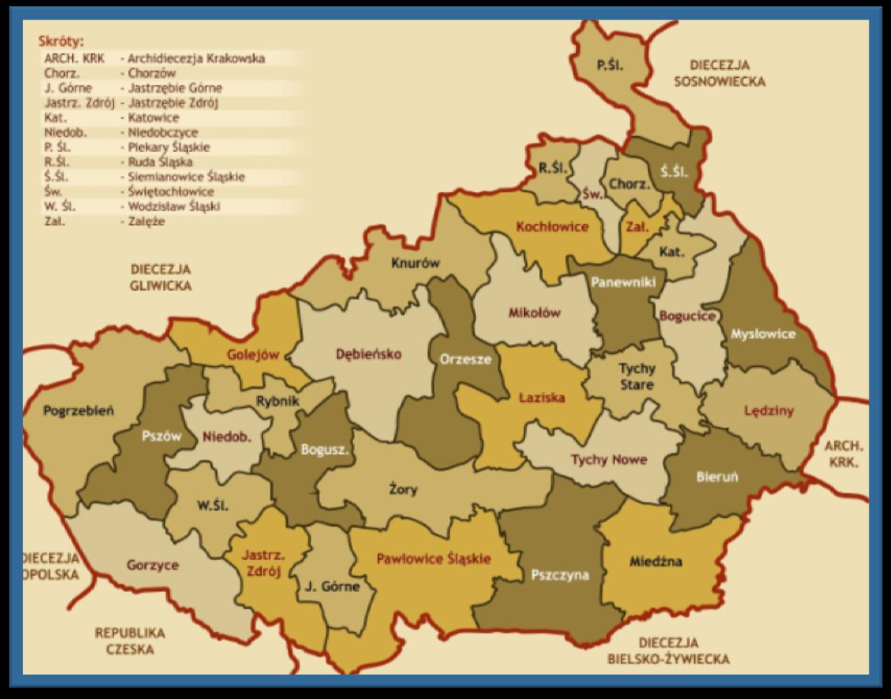 Jednostka terytorialna Kościoła, obejmująca kilka