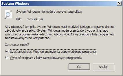 1.3 Rozwiązywanie problemów 7 1.3 Rozwiązywanie problemów Brak środowiska Java Jeśli po otwarciu foldera (katalogu) zawierającego plik rachunki.