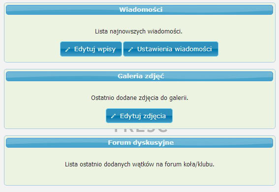 Edycja nagłówka (winiety) Jeśli interesuje nas zmiana górnej winiety bądź logo widocznego na stronie należy wejść w układ strony, z którego korzystamy, a następnie użyć przycisku zmień winietę.