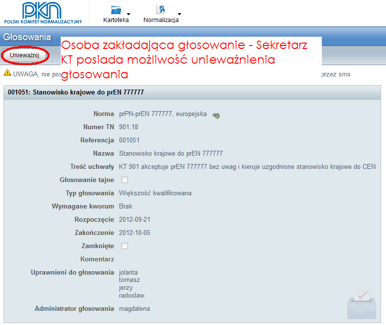 3.2 Unieważnienie głosowania Rys. 12.