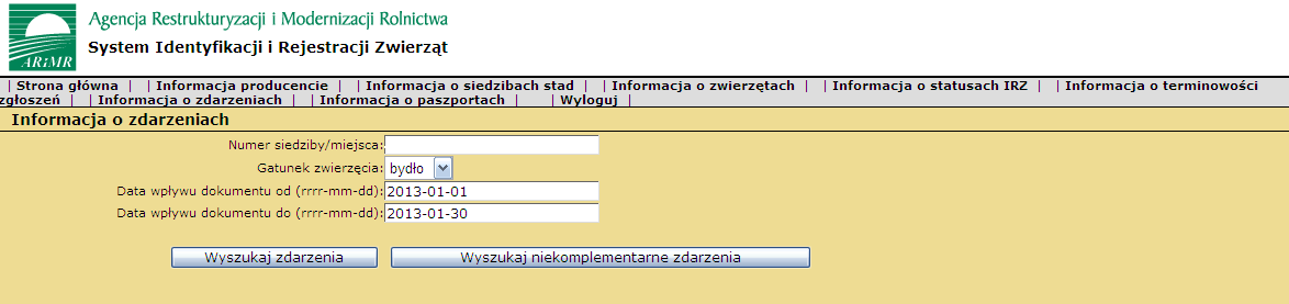 W wyniku wyszukiwania wyświetlona zostanie lista wpisów w rejestrze statusów wskazanych w parametrach wyszukiwania (Rysunek 40). Rysunek 40.