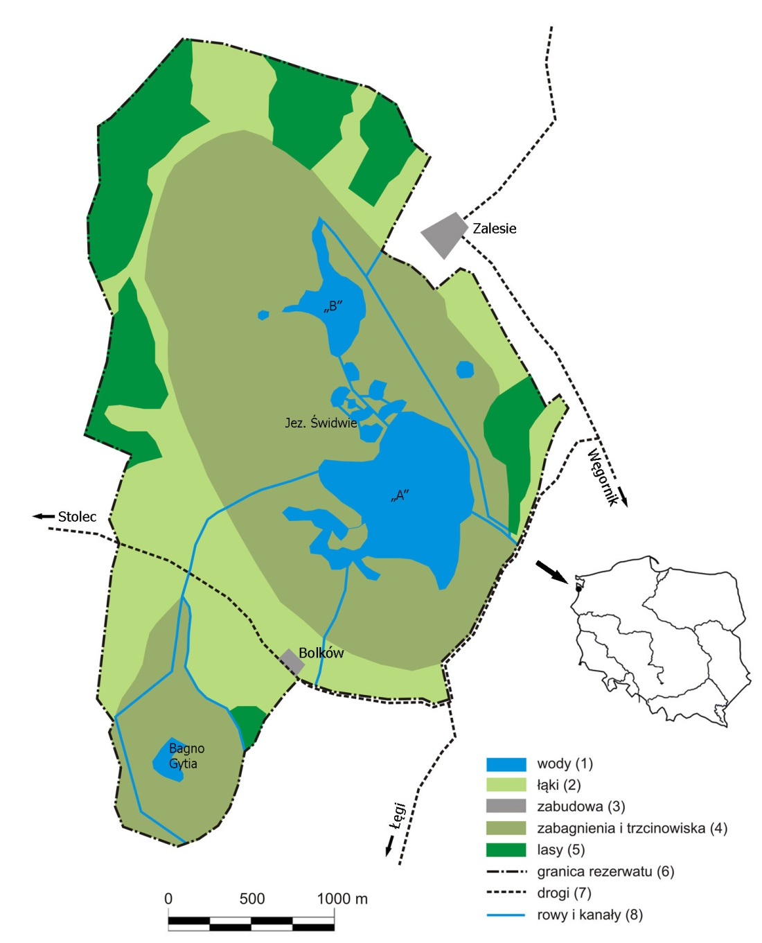 Ptaki lęgowe rezerwatu Świdwie Rys. 1. Lokalizacja terenu badań Fig. 1. Study area.