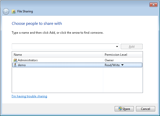Windows Vista / : d) Na stacjach roboczych, które będą współdzielić bazę danych wykonaj mapowanie dysku sieciowego tak by nowo utworzony dysk wskazywał na katalog z bazą danych umieszczony na