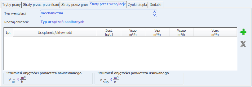 Opis obliczeń sezonowego zapotrzebowania na ciepło na cele ogrzewania i wentylacji wstawiamy do strumienia wywiewanego wartość 0.