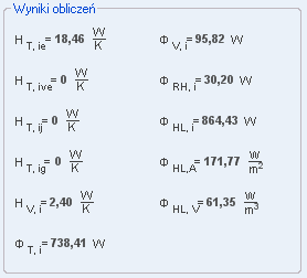 Opis obliczeń strat ciepła w pomieszczeniu Rys 127.