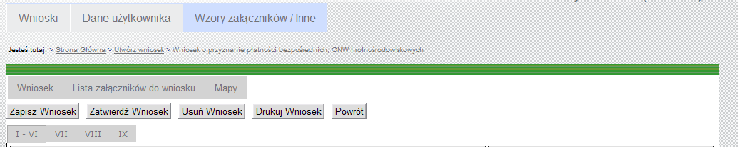 Ekran 61 wzór załącznika Po wypełnieniu i zapisaniu załączników w wersji elektronicznej należy powrócid do okna głównego aplikacji i dołączyd je w analogiczny sposób jak załączniki wymagające podpisu