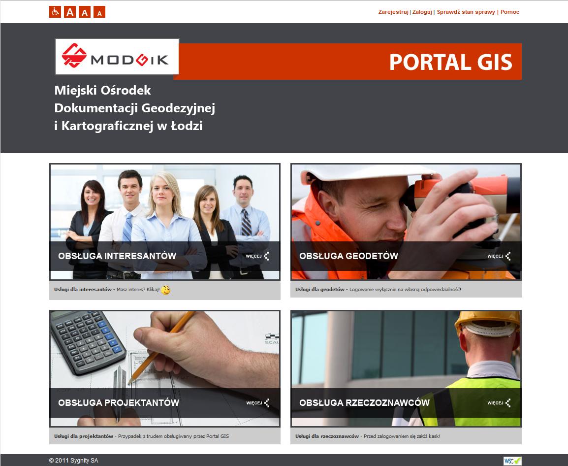 PORTAL GIS Aplikacja powstała w celu umożliwienia załatwienia drogą elektroniczną podstawowych spraw związanych z obsługą interesantów, rzeczoznawców majątkowych,