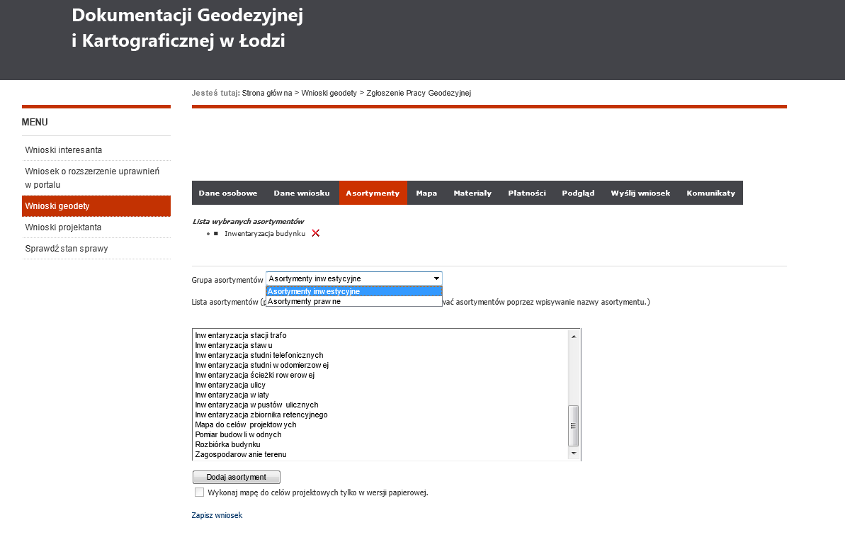 Zgłoszenie pracy