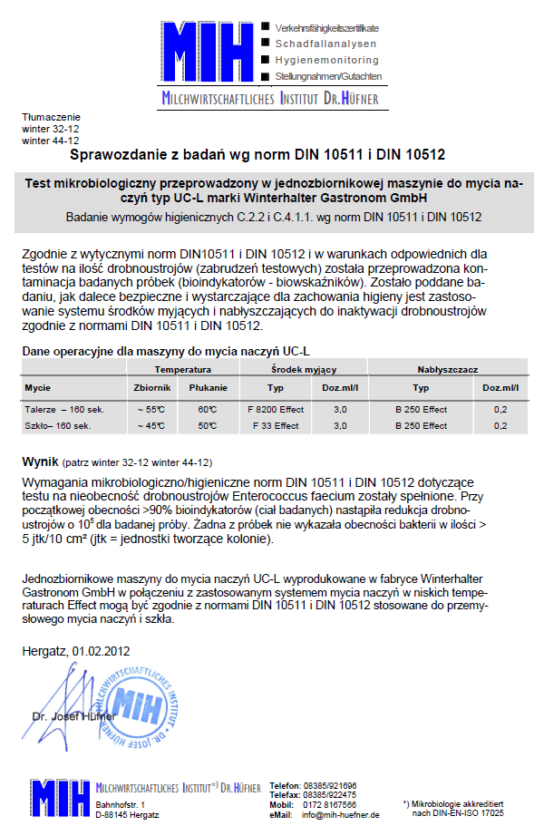 Skuteczność płynu myjącego F 33 effect