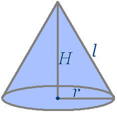 Stożek Pole powierzchni podstawy (koła): Pp = Лr 2 Pole powierzchni bocznej:pb = Лrl Pole powierzchni całkowitej: Pc = Pp + Pb = Лr2 + Лrl