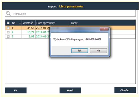 Raporty Program Szop udostępnia raporty po użyciu funkcji Menu główne Raporty.