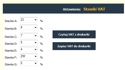 Drukarka fiskalna Parametry połączenia programu z drukarką fiskalną oraz model drukarki można wprowadzić ręcznie. Do sprawdzenia ich poprawności służy przycisk Test połączenia.