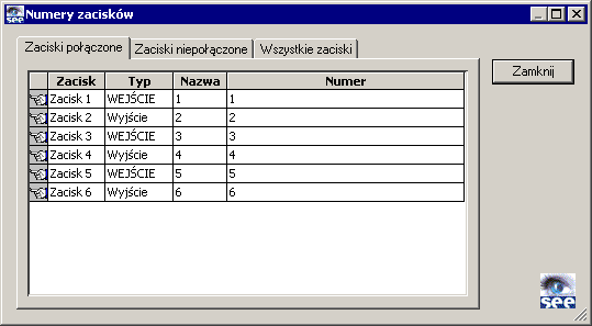 2.1. Podstawowe informacje o wymaganiach programu SEE 5 Wyróżnienie nawiasem <Zamknij> dla pokazania zatwierdzenia operacji w oknie dialogowym przyciskiem lub przycisku na