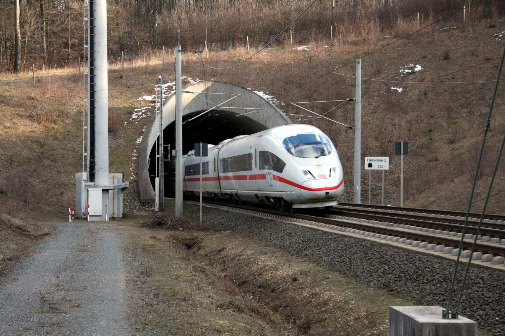 Geometria trasy LDP Jeden z typowych tuneli na LDP Köln