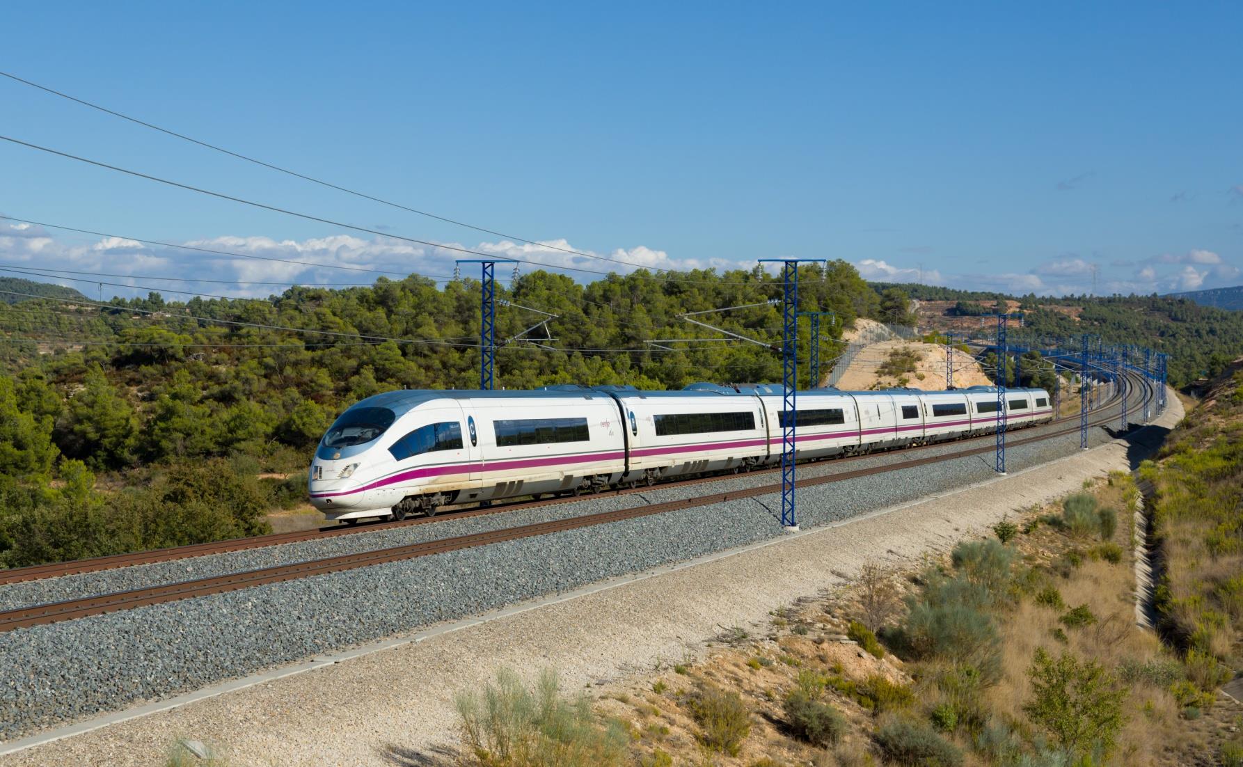 Konstrukcja toru na LDP Pociąg AVE Class 103 (Siemens Velaro)