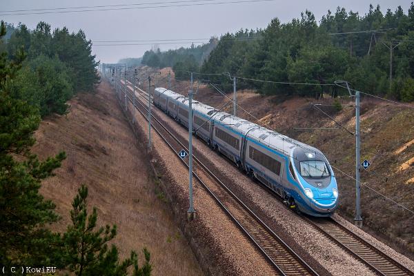 Konstrukcja toru na LDP Testy pociągu ED250 (Pendolino ETR610) na