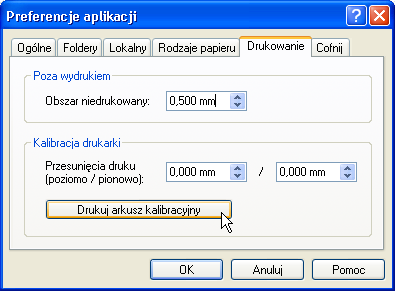 4. Wyjmij papier z drukarki. Złóż go w poziomie i pionie dokładnie na połowę. Kropkowana linia oznacza aktualne ustawienia kalibracji. 5.