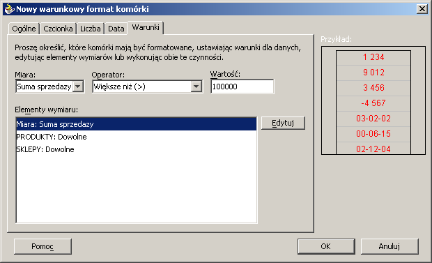 Definiowanie formatu wyświetlania 385 Customizer umożliwia