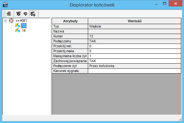 Pierwsze kroki SEE Electrical Expert Wersja V4R2 Rdzeń i Numer kolejny składają się na Etykietę. Zalecamy nadawać oznaczenia poprzez wypełnianie pól Rdzeń i Numer.