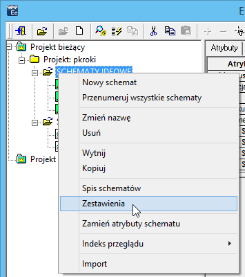 Pierwsze kroki SEE Electrical Expert Wersja V4R2 Zestawienia aparatów możemy wykonywać, jeżeli posiadamy moduł Parts List Manager.