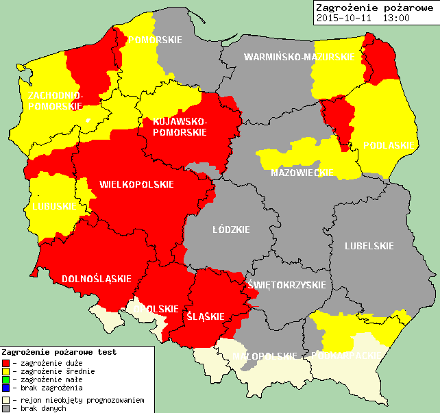 ZAGROŻENIA ŚRODOWISKA Wyniki pomiarów zanieczyszczeń powietrza za minioną dobę [w µg/m 3 ] na automatycznych stacjach WIOŚ w Warszawie