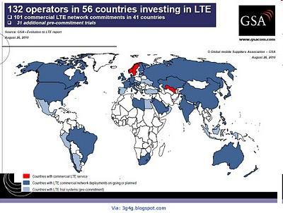 LTE co to jest (6/6) Stan zaawansowania prac nad LTE 132 operatorów mobilnych